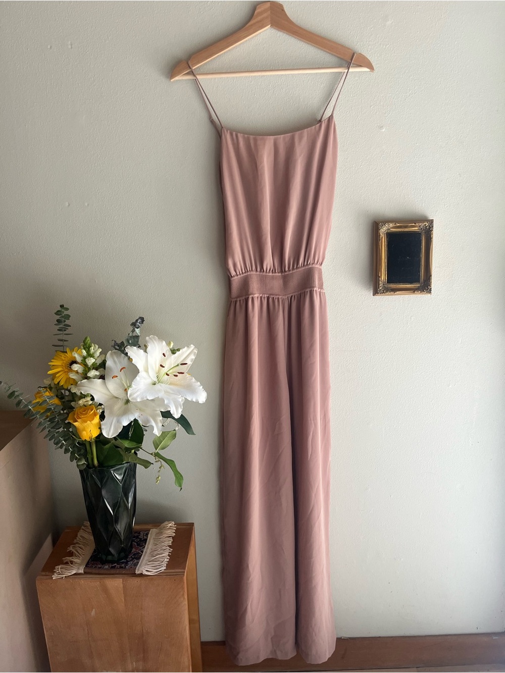 Babaton Dusty Rose Spaghetti-Strap Maxi Dress